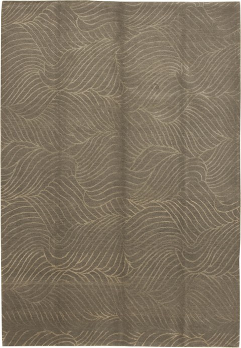 Modern Green Hand Knotted 60 X 90 Area Rug 100-11182 Image 0