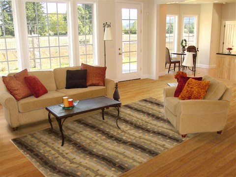 Modern Green Hand Knotted 60 X 90 Area Rug 100-11184 Image 4
