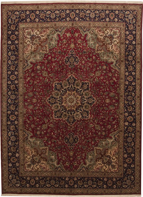 Tabriz Red Hand Knotted 96 X 129  Area Rug 100-11187 Image 0