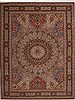 Tabriz Multicolor Hand Knotted 100 X 130 Area Rug 100-11188 Thumb 0