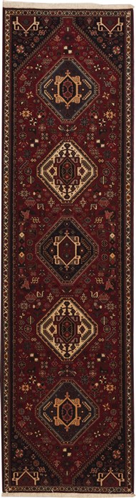 Qashqai Red Runner Hand Knotted 28 X 99  Area Rug 100-11204 Image 0