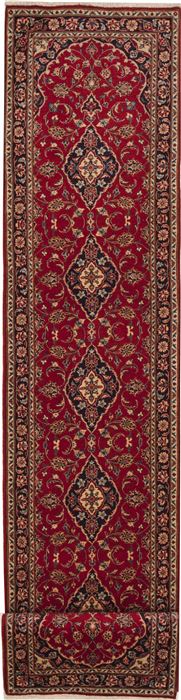 Kashan Red Runner Hand Knotted 26 X 130  Area Rug 100-11217 Image 0