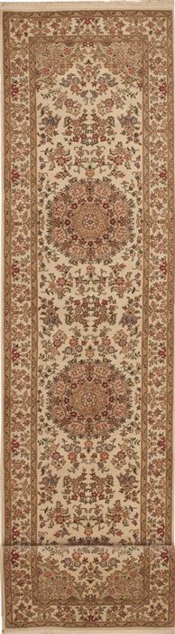 Sino-Persian Beige Runner Hand Knotted 26 X 120  Area Rug 100-11225 Image 0