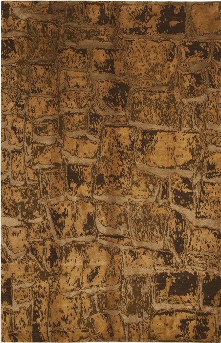 Modern Yellow Hand Knotted 60 X 90 Area Rug 100-11231 Image 0