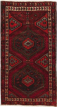 Mussel Red Hand Knotted 3'3" X 6'0"  Area Rug 100-11239