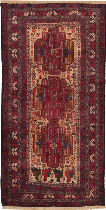 Baluch Red Hand Knotted 33 X 63  Area Rug 100-11241 Image 0
