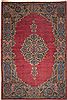 Kerman Red Hand Knotted 113 X 169  Area Rug 100-11242 Thumb 0