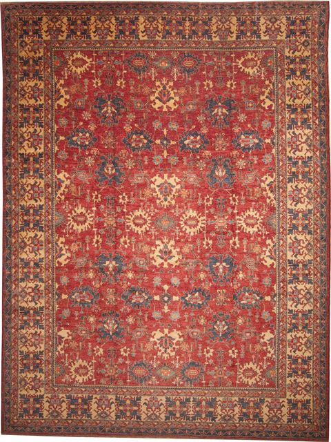 Kazak Red Hand Knotted 133 X 179  Area Rug 100-11244 Image 0
