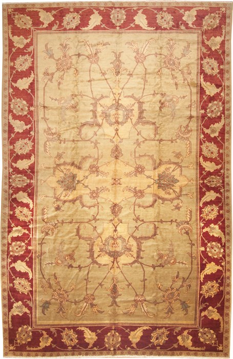 Pishavar Yellow Hand Knotted 1111 X 185  Area Rug 100-11247 Image 0