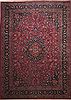 Mashad Red Hand Knotted 115 X 160  Area Rug 100-11258 Thumb 0