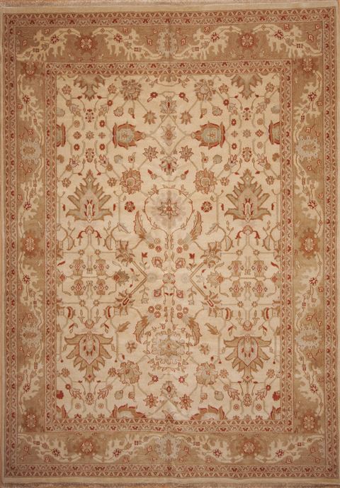 Jaipur Beige Hand Knotted 100 X 140  Area Rug 100-11274 Image 0