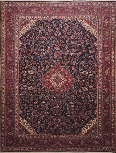 Khoy Blue Hand Knotted 101 X 136  Area Rug 100-11275 Image 0