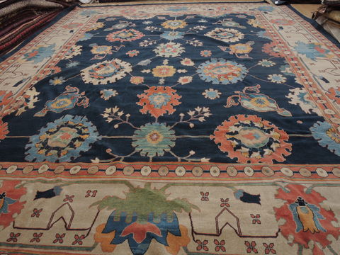 Tabriz Blue Hand Knotted 136 X 1711 Area Rug 100-11278 Image 1