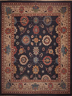 Tabriz Blue Hand Knotted 13'6" X 17'11"  Area Rug 100-11278