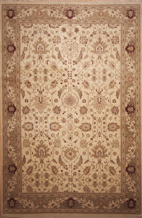 Jaipur Beige Hand Knotted 120 X 179  Area Rug 100-11279 Image 0