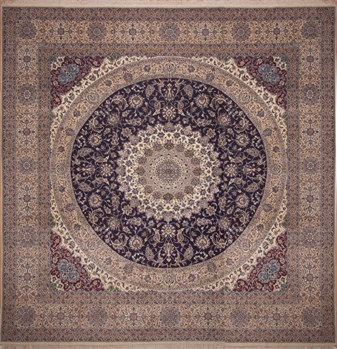 Nain Beige Square Hand Knotted 1511 X 1511  Area Rug 100-11280 Image 0