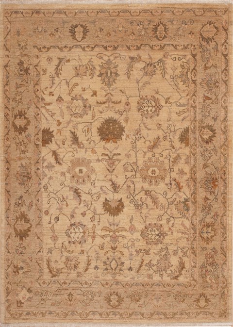 Pishavar Yellow Hand Knotted 411 X 63  Area Rug 100-11301 Image 0