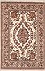 Tabriz White Hand Knotted 43 X 65  Area Rug 100-11302 Thumb 0