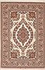 Tabriz White Hand Knotted 43 X 65 Area Rug 100-11302 Thumb 0