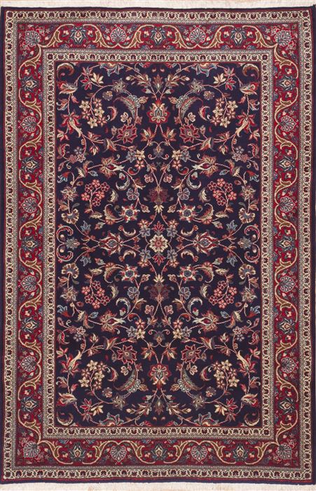 Kashan Blue Hand Knotted 46 X 611  Area Rug 100-11305 Image 0