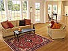 Sarouk Red Hand Knotted 43 X 63 Area Rug 100-11310 Thumb 5