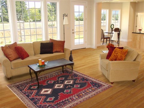 Sirjan Blue Hand Knotted 52 X 69 Area Rug 100-11320 Image 5