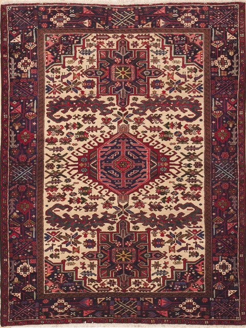 Karajeh Red Hand Knotted 50 X 66  Area Rug 100-11325 Image 0