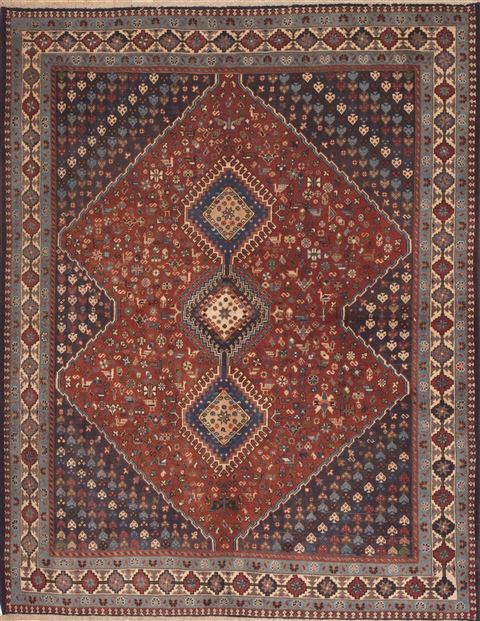 Yalameh Red Hand Knotted 50 X 66  Area Rug 100-11326 Image 0