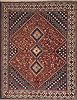 Yalameh Red Hand Knotted 50 X 66  Area Rug 100-11326 Thumb 0