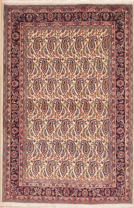 Mashad Purple Hand Knotted 45 X 68  Area Rug 100-11327 Image 0