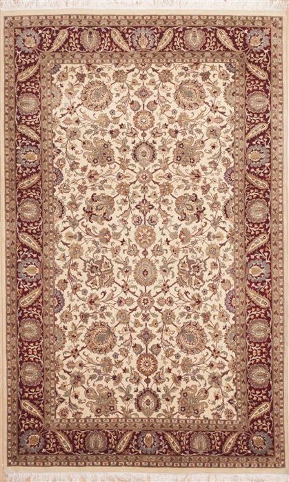 Qum Beige Hand Knotted 50 X 80 Area Rug 100-11333 Image 0