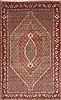 Hamedan Red Hand Knotted 53 X 89  Area Rug 100-11336 Thumb 0