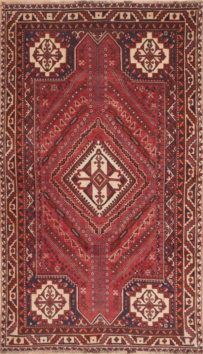 Shiraz Red Hand Knotted 50 X 88  Area Rug 100-11337 Image 0