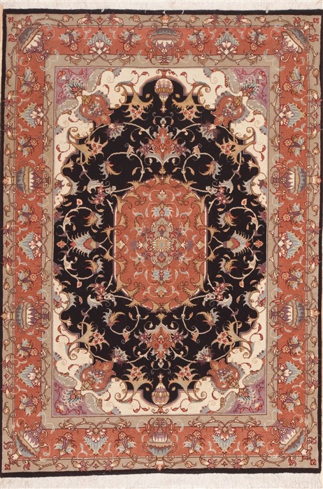 Tabriz Purple Hand Knotted 33 X 40  Area Rug 100-11342 Image 0