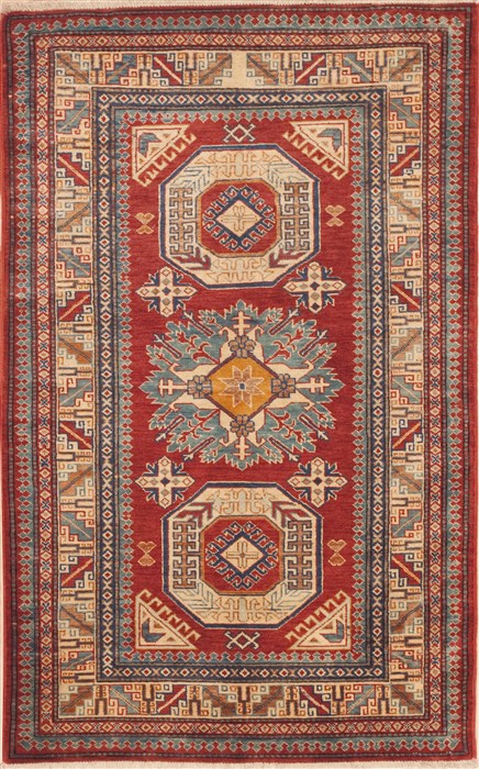 Kazak Red Hand Knotted 33 X 52 Area Rug 100-11344 Image 0