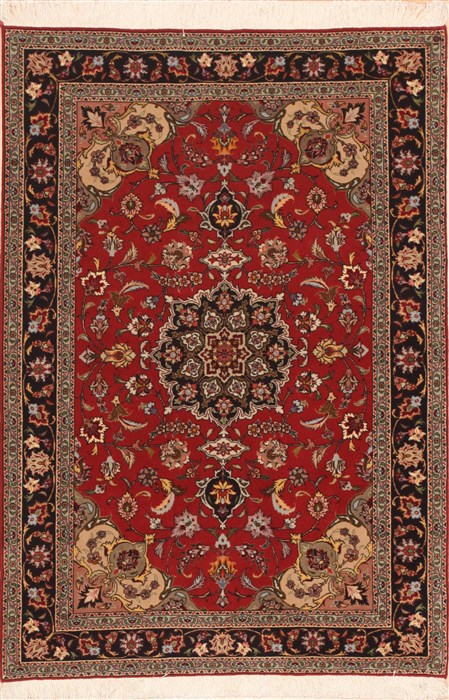 Tabriz Red Hand Knotted 35 X 411 Area Rug 100-11352 Image 0