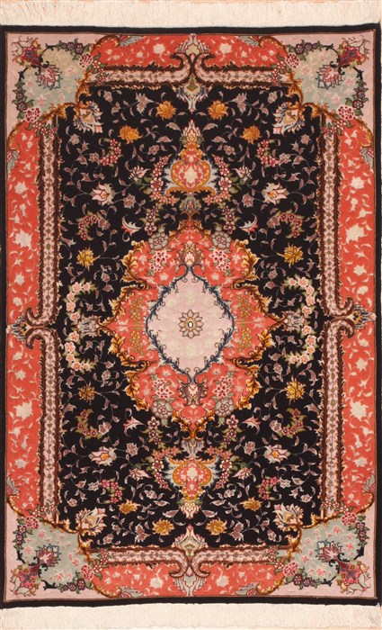 Tabriz Purple Hand Knotted 34 X 52 Area Rug 100-11356 Image 0