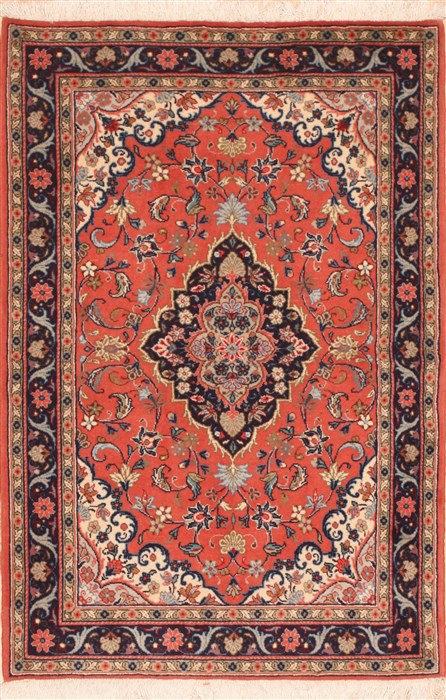 Mashad Purple Hand Knotted 34 X 50 Area Rug 100-11363 Image 0