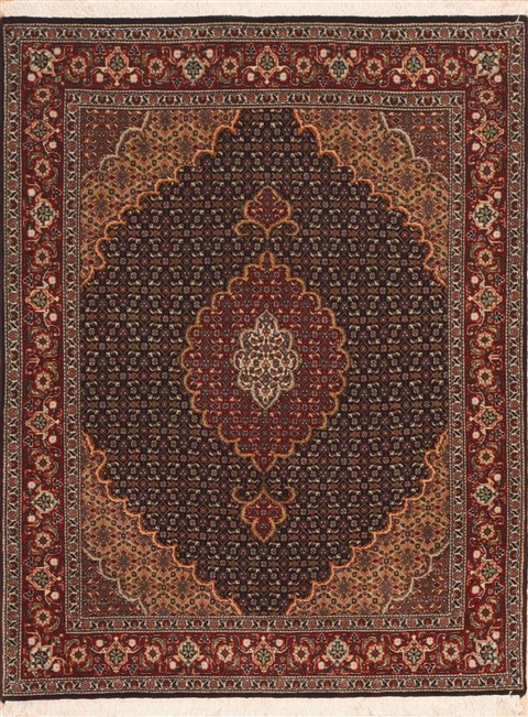 Tabriz Green Hand Knotted 35 X 46  Area Rug 100-11364 Image 0
