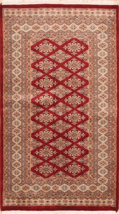 Bokhara Red Hand Knotted 30 X 52 Area Rug 100-11365 Image 0