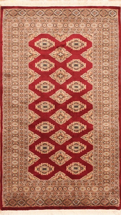 Bokhara Beige Hand Knotted 30 X 50 Area Rug 100-11368 Image 0