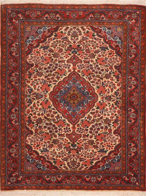 Jozan Red Hand Knotted 38 X 47  Area Rug 100-11381 Image 0