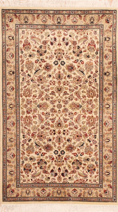 Pak-Persian Beige Hand Knotted 30 X 50 Area Rug 100-11387 Image 0