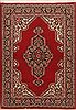 Qum Red Hand Knotted 35 X 411  Area Rug 100-11388 Thumb 0