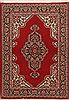 Qum Red Hand Knotted 35 X 411 Area Rug 100-11388 Thumb 0