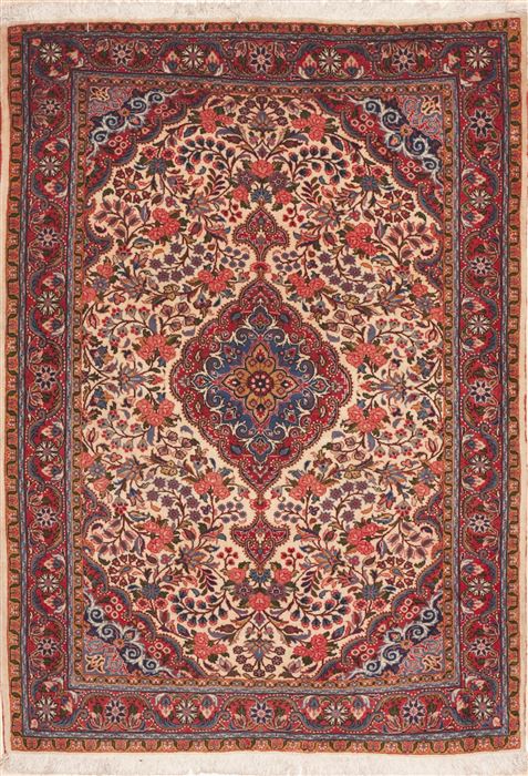 Qum Beige Square Hand Knotted 37 X 41  Area Rug 100-11393 Image 0