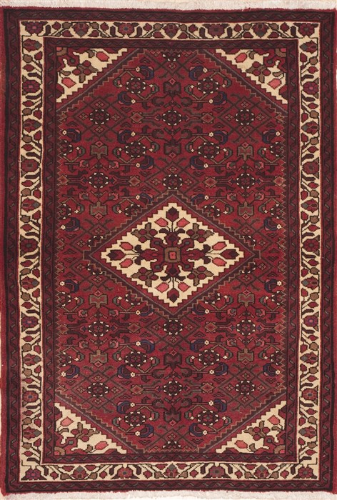 Hossein Abad Red Hand Knotted 35 X 58  Area Rug 100-11397 Image 0