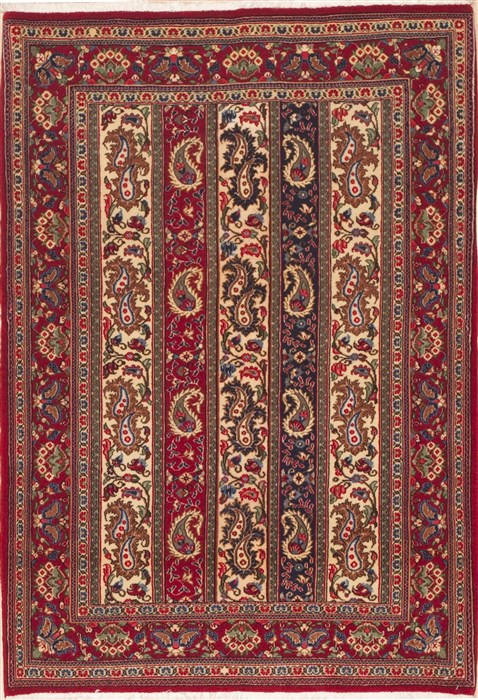 Qum Red Hand Knotted 34 X 410 Area Rug 100-11399 Image 0