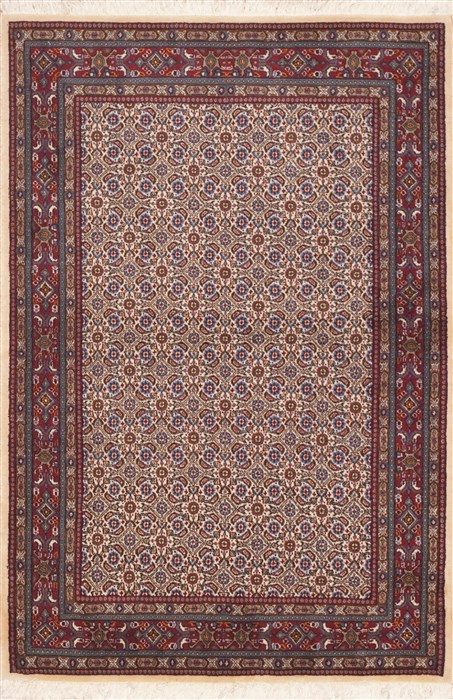 Mood Beige Hand Knotted 33 X 41  Area Rug 100-11402 Image 0