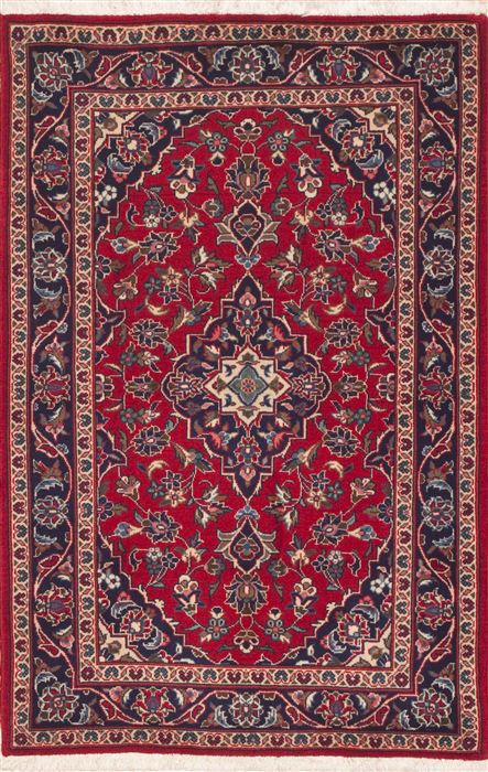 Mashad Red Hand Knotted 33 X 411 Area Rug 100-11403 Image 0
